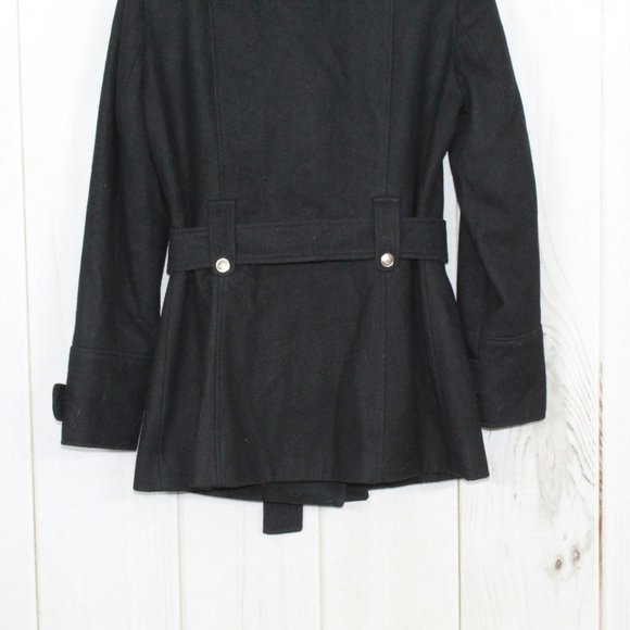 LAUNDRY by Shelli Segal Belted Peacoat Jacket Sz M - Picture 8 of 12